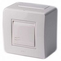Коробка в сборе с выключателем, белая (упак. 14шт) | код. 10002 |  DKC